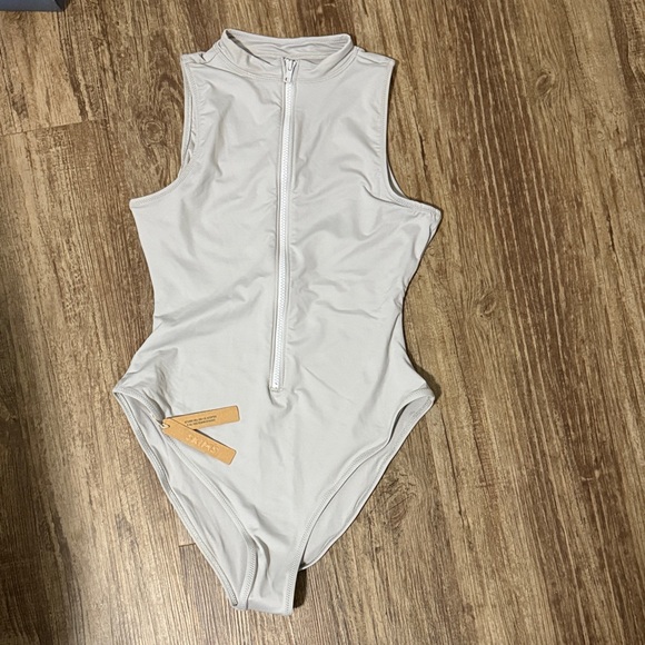 Skims Sleeveless Zip-Up One Piece Swim Suit - Picture 1 of 7